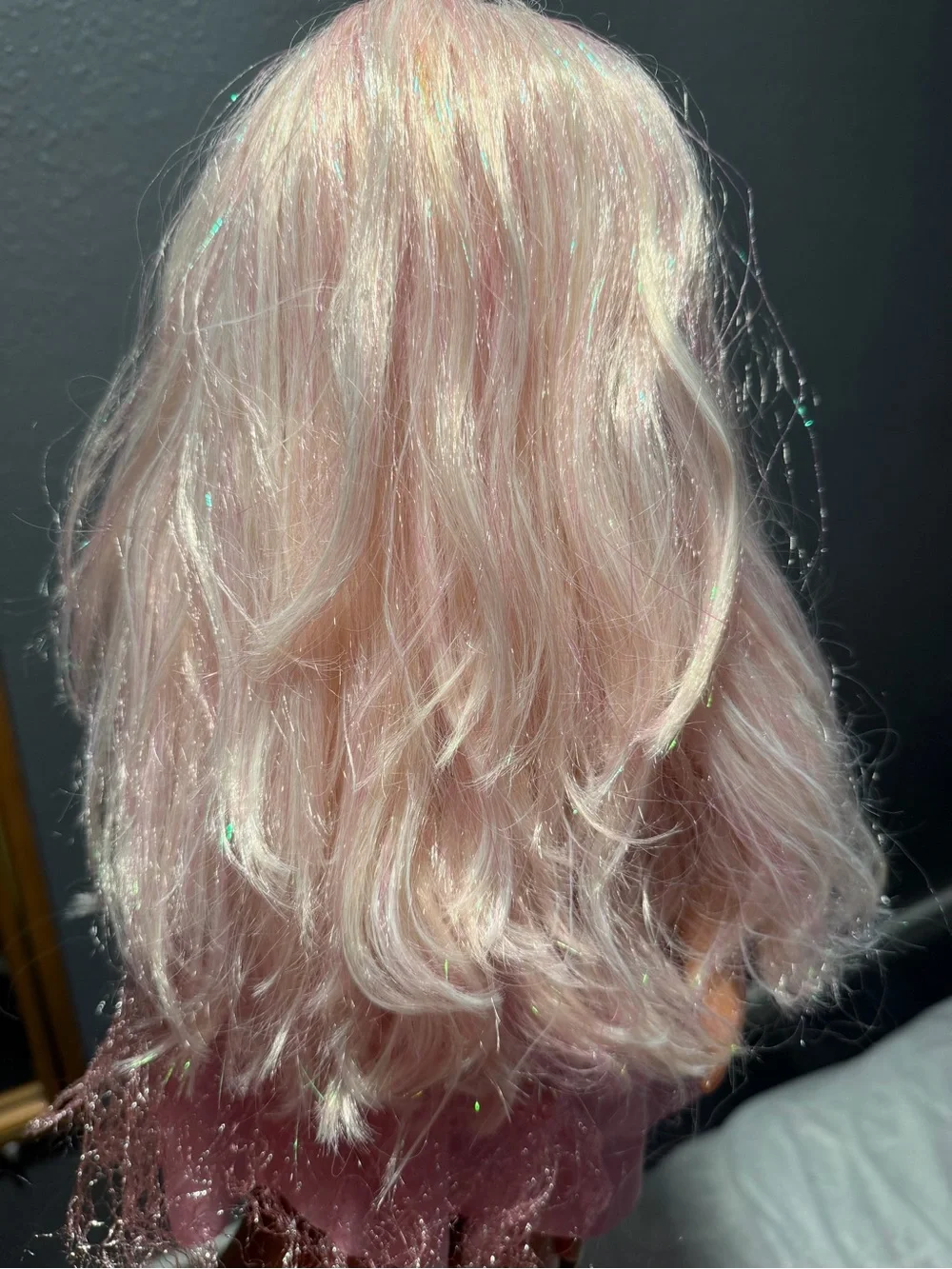 Our generation twinkle 18’’tooth fairy Doll pink glitter hair .